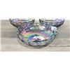 Image 2 : 3 COLOURED GLASS SERVING BOWLS