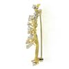Image 5 : Textured 18K TT Gold 1.0 ctw Prong Set European Diamond Tree Branch Pin Brooch