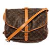 Image 1 : Louis Vuitton Brown Monogram Leather Saumur 35cm Shoulder Bag