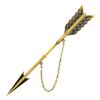 Image 4 : Antique Victorian Solid 14k Gold Large Detailed Seed Pearl Arrow Pin Brooch