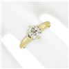 Image 3 : Antique Victorian 14k Gold 0.82 ctw Old Cushion Diamond Solitaire Engagement Rin