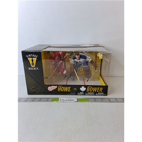 Gordie Howe vs. Johnny Bower Hockey Figurines, Appears Sealed