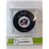 Image 1 : Steve Mason 2009 Blue Jackets Autgraphed Puck with Certificate of Authenticity