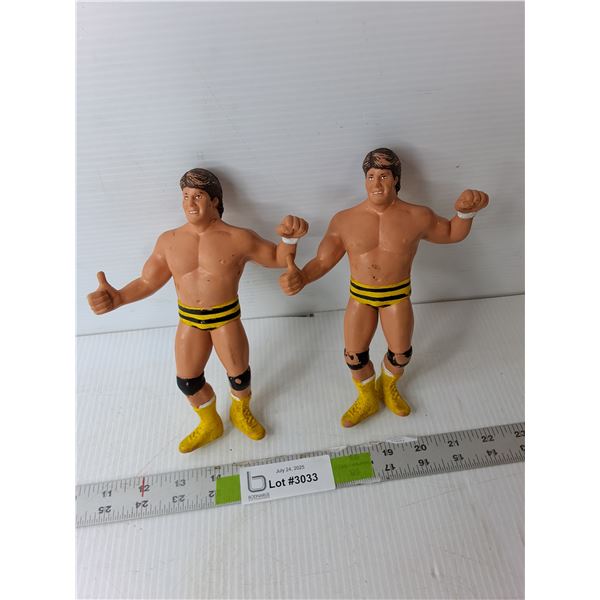 (2) 1987 "Jumping" Jim Brunzell Figurines