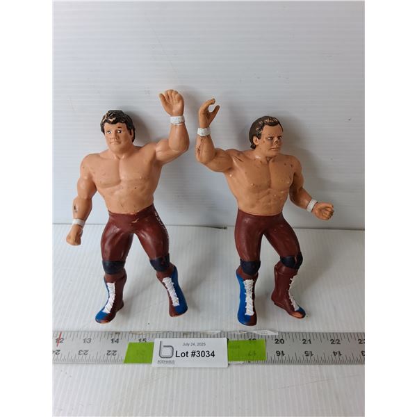 1986 Dynamite Kid & Davey Boy Smith Wrestling Figurines