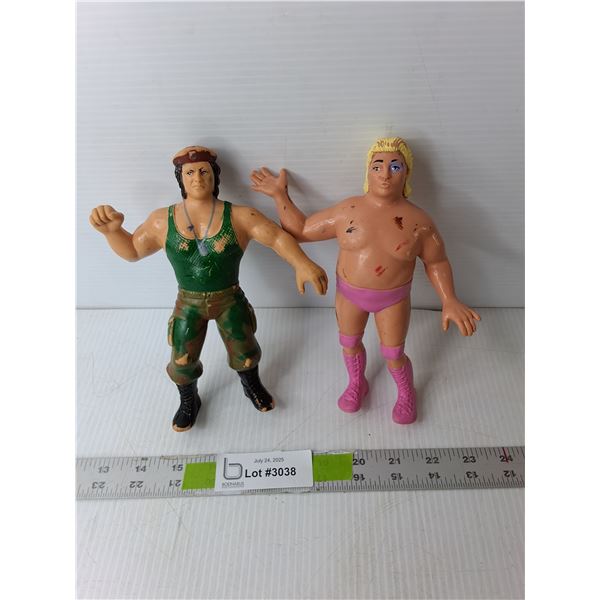 1986/87 Corporal Kirchner & Adrian Adonis Wrestling Figurines