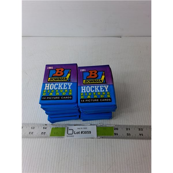 (24) Sets of 1991 Bowman Hockey Cards, Sealed