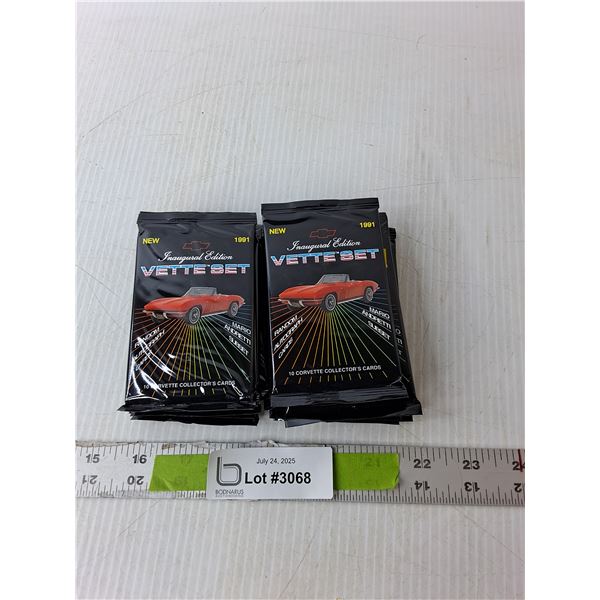 (14) Sets of 1991 Autographed Corvette Cards, Sealed