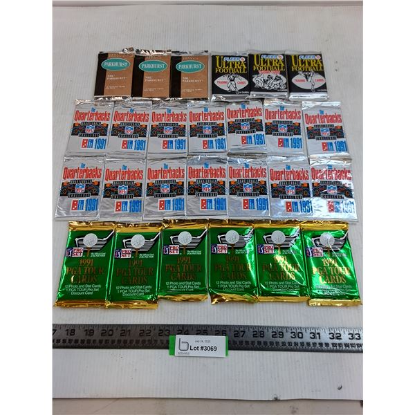 (26) 1991 NHL/NFL/PGA Collector Card Packs - Sealed