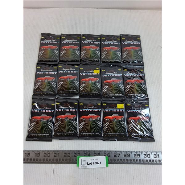 (15) 1991 Vette Set Collector Card Packs - Sealed