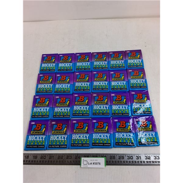 (24) Bowman 1991 NHL Collector Card Packs - Sealed