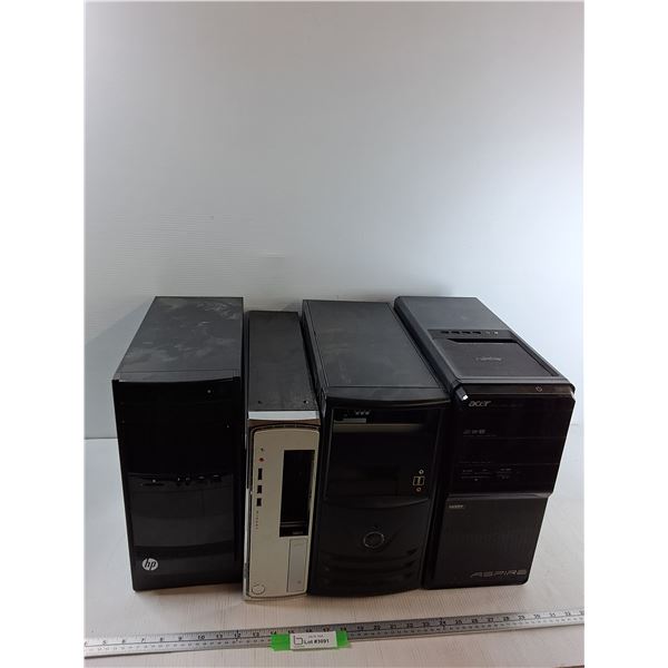 (4) Computer PC Shells - As Is - CANNOT SHIP