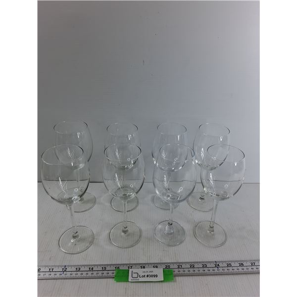 (8) Wine Glasses - As Is