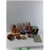 Image 1 : (2) Japanese Paper Dolls, (2) Japanese Dolls, (4) Temari Balls,