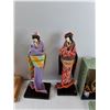 Image 3 : (2) Japanese Paper Dolls, (2) Japanese Dolls, (4) Temari Balls,