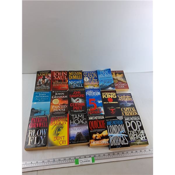 (18) Books - Night Fall, The Davinci Code, Billy Summers, Misc