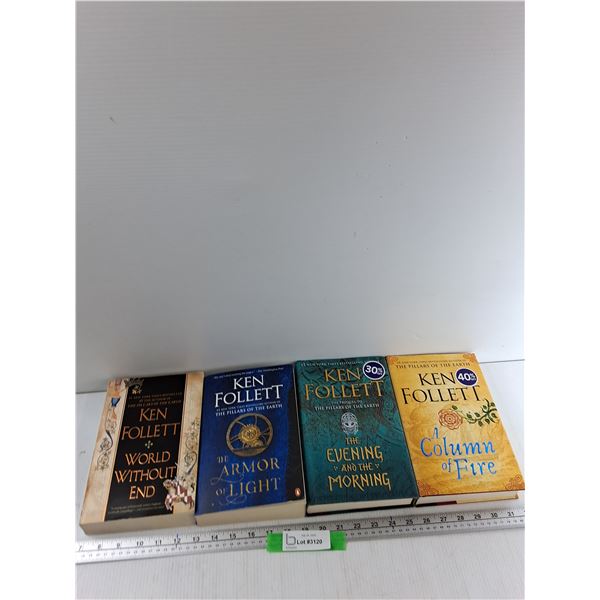 (4) Books - World Without End, The Armor Of Light, The Evenings And The Morning, A Columm Of Fire
