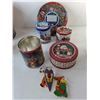 Image 2 : Christmas Storage Tins & Decorations Up to 11" Tall