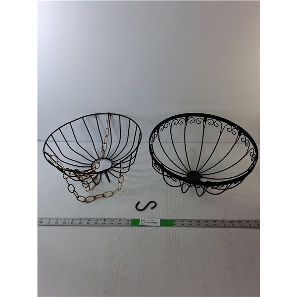 (2) Plant Hangers- As Is 14" Diameter