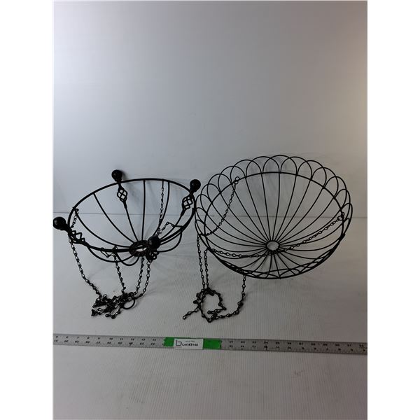 (2) Metal Plant Hangers Up to 16" Diameter