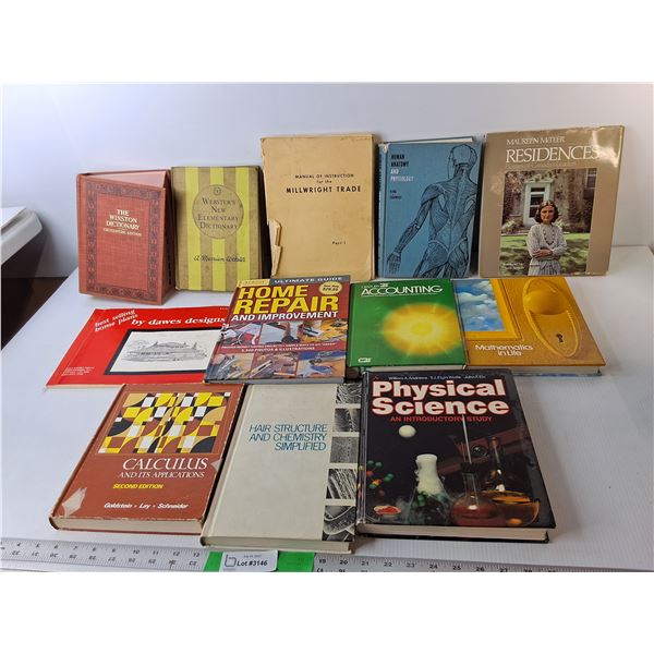 (12) Books/Textbooks- Dictionaries, Home Repair, Anatomy, Misc.