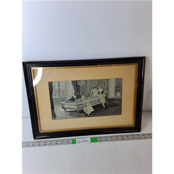 Victorian Style Framed Tapestry 20" x 14"