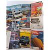 Image 2 : Wooden Magazine Rack & (22) Vintage Magazines- Popular Mechanics, Road & Track, Canadian Aviation, M