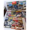 Image 3 : Wooden Magazine Rack & (22) Vintage Magazines- Popular Mechanics, Road & Track, Canadian Aviation, M