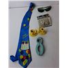 Image 3 : Birthday Tie, (4) Candleholders, Tongs, Misc.