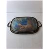 Image 2 : Vintage Silver-Plated Serving Tray 22.5" Long