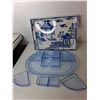 Image 3 : (2) Plastic Food Trays Up to 19.5" x 14", (2) Tiered Plates