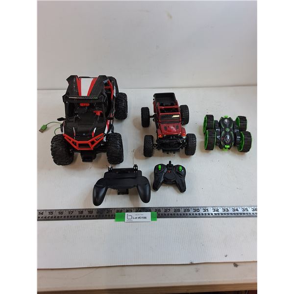 (3) RC Cars with 2 Remotes - Untested