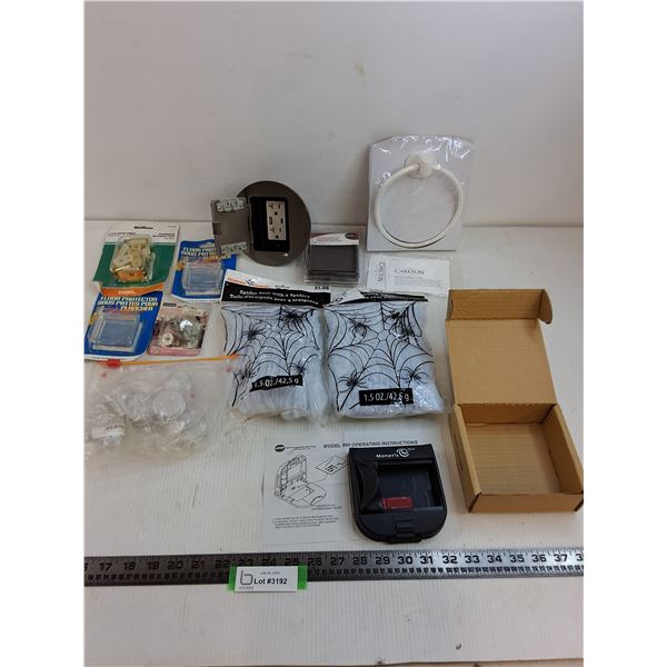 Assorted Home Hardware, Moneris Addressograph, Halloween Decor, Misc.