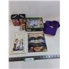 Image 1 : Jimi Hendrix Tin Candles, Paula Abdul Tin, Jigsaw Puzzle, Vikings Cap, Misc.