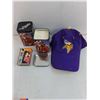 Image 2 : Jimi Hendrix Tin Candles, Paula Abdul Tin, Jigsaw Puzzle, Vikings Cap, Misc.