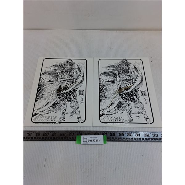 (2) Extreme Studios "Warcry" Prints - Signed by Artist