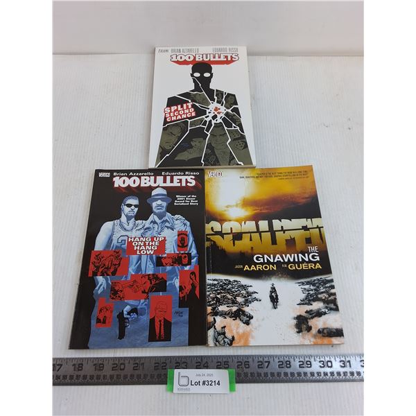 (3) Vertigo Magazines (100 Bullets & Scalped)