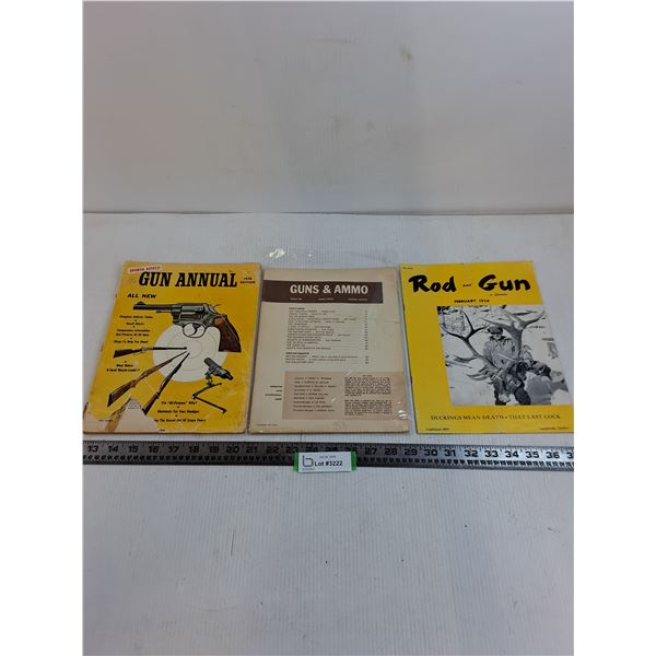 (3) Vintage Gun Magazines