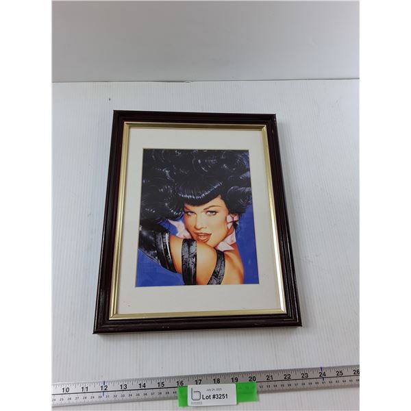 Framed Bettie Page 12'' x 14.5''