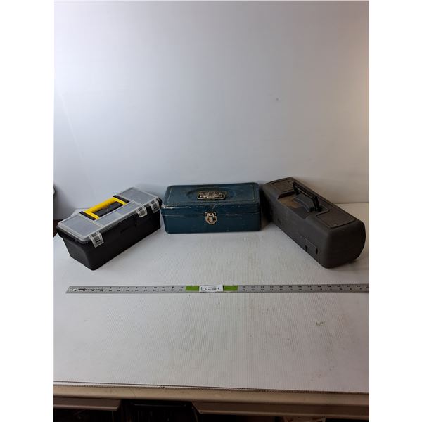 (3) Tackle/tool Boxes, Two  Latching Up to 14.5" Long & 6.5"