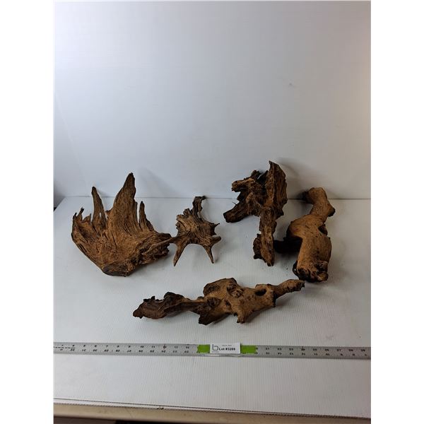 (5) Pieces of Driftwood Up to 19" Long