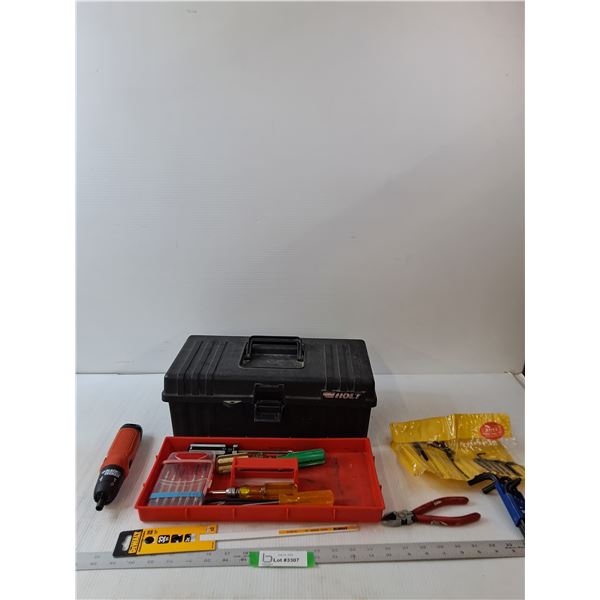Holt Plastic Tool Box & Tools- 15" x 6" x 7.5"