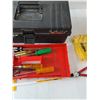 Image 4 : Holt Plastic Tool Box & Tools- 15" x 6" x 7.5"