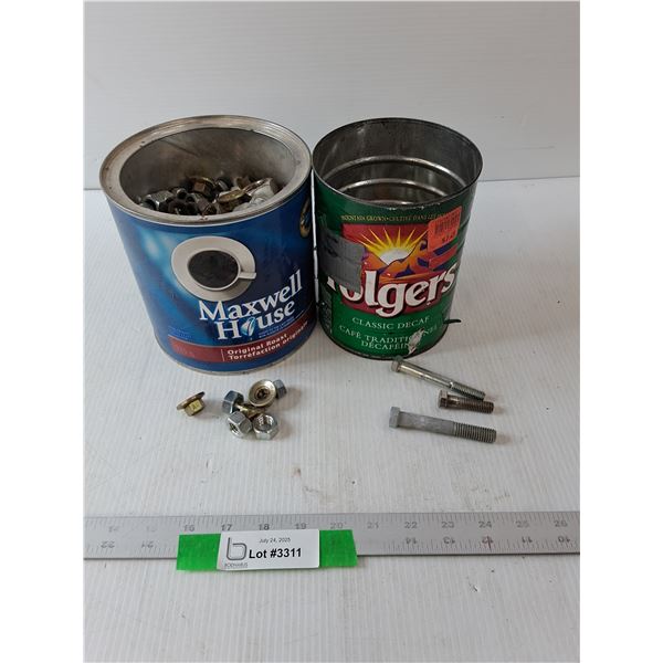 (2) Containers Filled w/ Bolts & Nuts