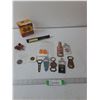 Image 1 : (7) Bottle Openers, Sticky Notes, (2) Coins, Flashlight & Empty ShotGun Shell Box