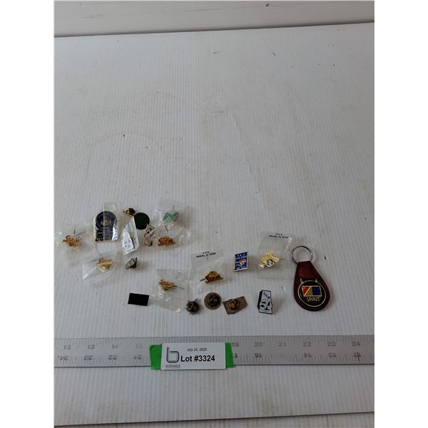 Variety Of Pins & (1) Key Chain