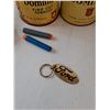 Image 3 : (3) Tobacco Tins, Ford Keychain, Rolling Pin, Thirst Extinguisher, Toy Car & Nerf Gun Bullets