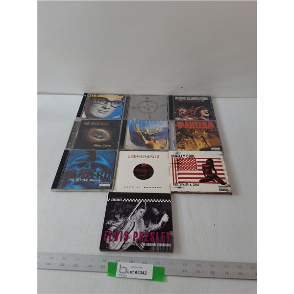 (10) Variety Of CDs- CCR, Motley Crue, Pantera