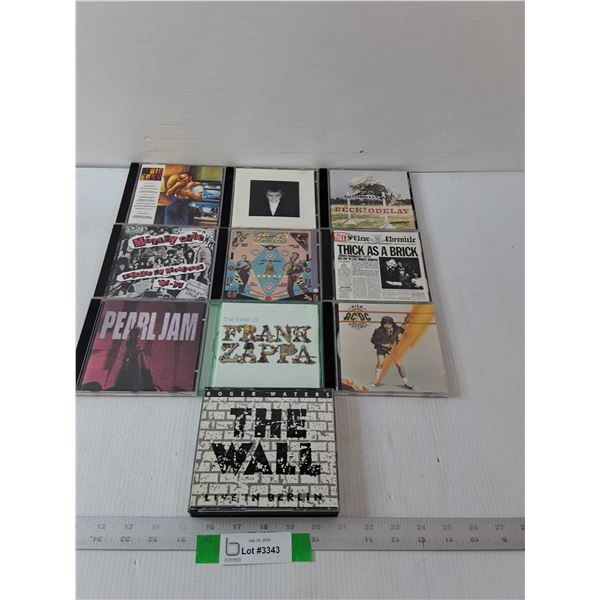 (10) Variety Of CDs- Pearl Jam, Frank Zappa, Beck