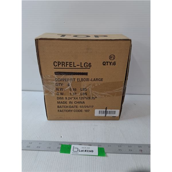 (6) Copper Fit Compression Elbow Sleeve- NIB